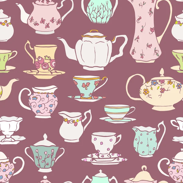 Patrón de hora del té — Archivo Imágenes Vectoriales