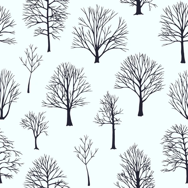 Χειμώνα δέντρα μοτίβο — Διανυσματικό Αρχείο