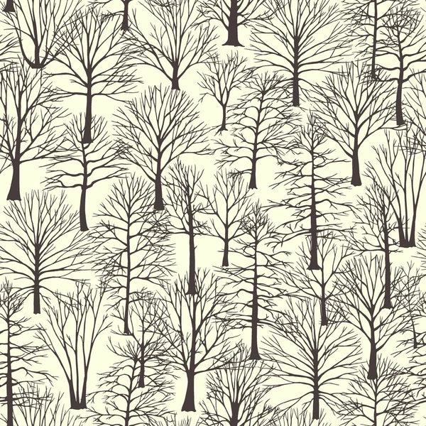 Modèle d'arbres d'hiver — Image vectorielle