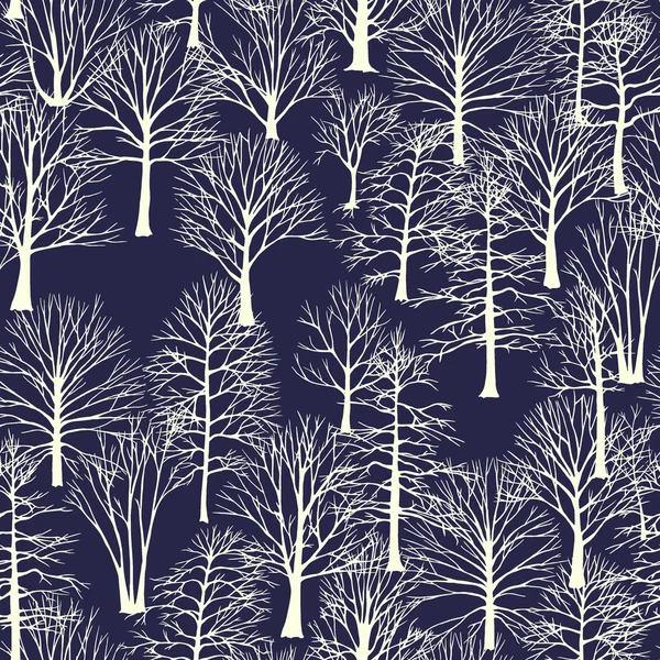 겨울 나무 패턴 — 스톡 벡터