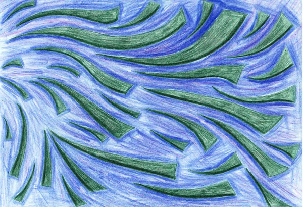 Crayon fond abstraction bleu — Photo