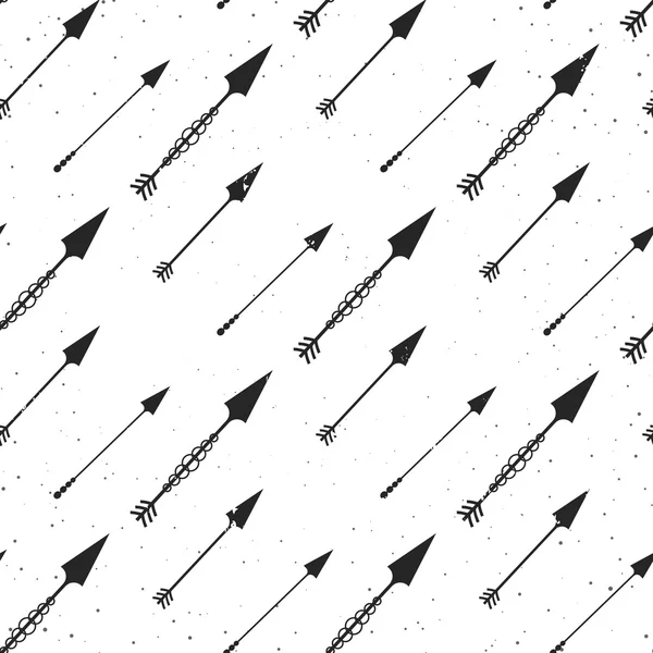Vektör siyah okları ile seamless modeli. Boho, Hint ve etnik stilleri. 