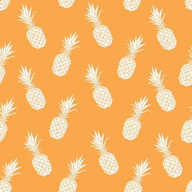 Vektör seamless modeli ile ananas çizdiği. 