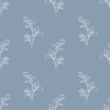 Sorunsuz vektör arka plan. Pastel renklerde çiçek desenli.