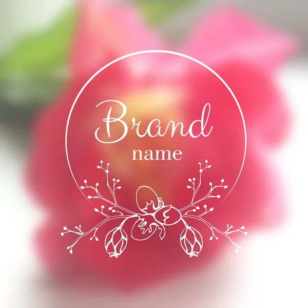 Διάνυσμα λογότυπο πρότυπα σχεδίασης για καταστήματα ομορφιάς, βιολογικά καλλυντικά και προϊόντα φροντίδας του δέρματος φυσικά. Χέρι βότανα. — Διανυσματικό Αρχείο