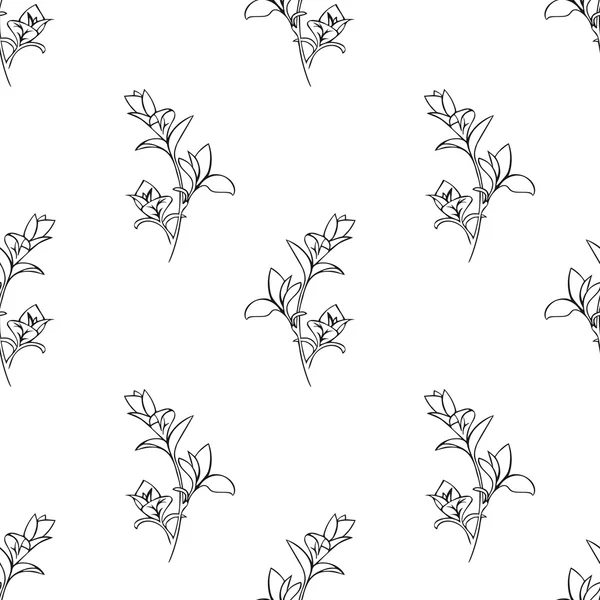 インクの手でシームレスなパターンをベクトルには、ハーブが描かれています。植物の背景。オーガニック ショップ パターン. — ストックベクタ