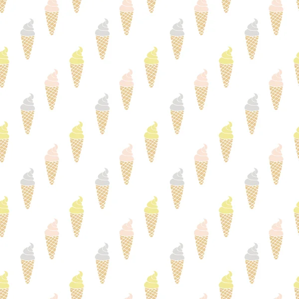 Dondurma konileri Dikişsiz desen arka plan. İhale renkleri ile çizilmiş desen vektör ver. Kumaş tasarım