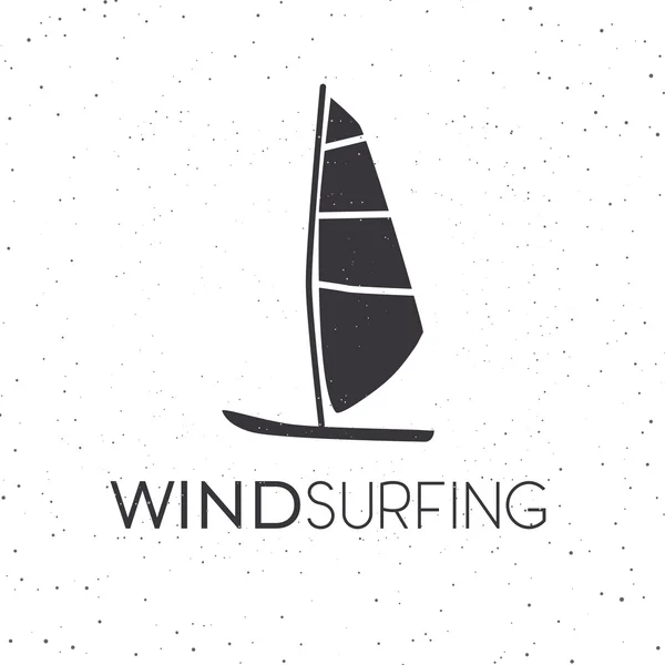 Illustrazione vettoriale del windsurf. Vento icona surf o favicon . — Vettoriale Stock