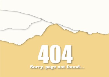 Yırtık kağıdın vektör dokusu. Sayfa ile web sitesi arka plan bulunamadı. Şablon raporları - 404 errror.