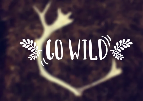 Go wild - векторний плакат на розмитому тлі. Мотиваційна фраза. фон сайту — стоковий вектор