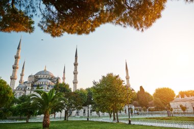 İstanbul 'daki Mavi Cami, Türkiye. Sultanahmet Camii.