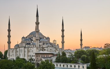 İstanbul 'daki Mavi Cami, Türkiye. Sultanahmet Camii.