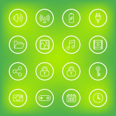 Beyaz çizgi web simgesi ile daire çerçeve ayarla 