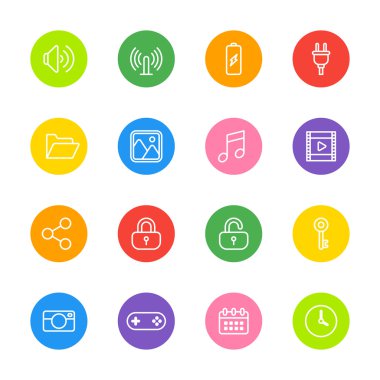 satırı web simgesi üzerinde renkli daire ayarla