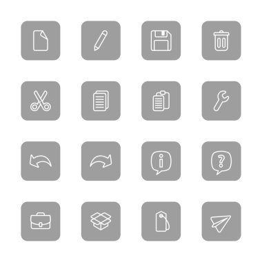 satırı web simgesi üzerinde gri yuvarlatılmış dikdörtgen ayarla