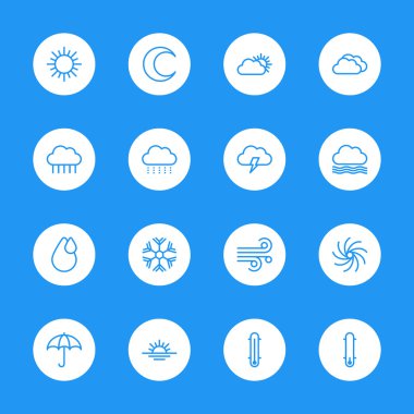 hat hava simgesi üzerinde beyaz daire seti