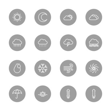 hat hava simgesi üzerinde gri daire seti