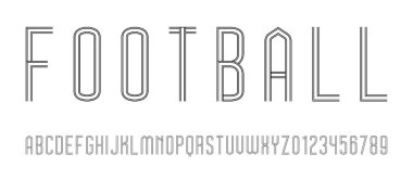 Alfabe yazı tipi harfleri kümesi ve çizgiler vektör illüstrasyonlu modern soyut tasarımı numaralar