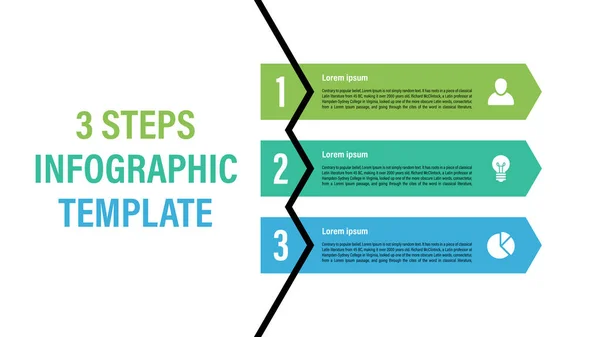 Infografisk Design Mall Med Affärsidé Vektor Illustration Med Steg Eller — Stock vektor