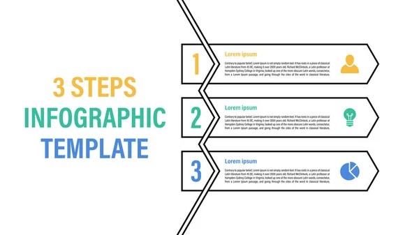 Infografisk Design Mall Med Affärsidé Vektor Illustration Med Steg Eller — Stock vektor