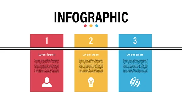 Plantilla Diseño Infográfico Con Ilustración Vectorial Concepto Negocio Con Pasos — Vector de stock