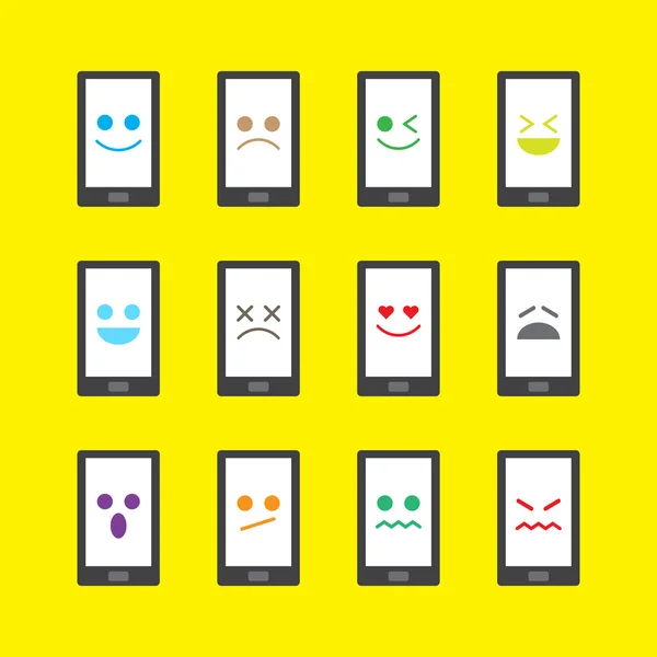 Emoticon dello smart phone — Vettoriale Stock