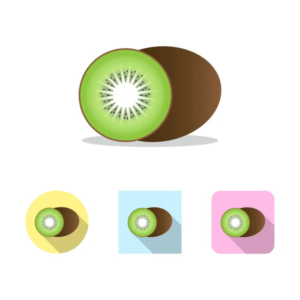 Ícone de kiwi frutas — Vetor de Stock