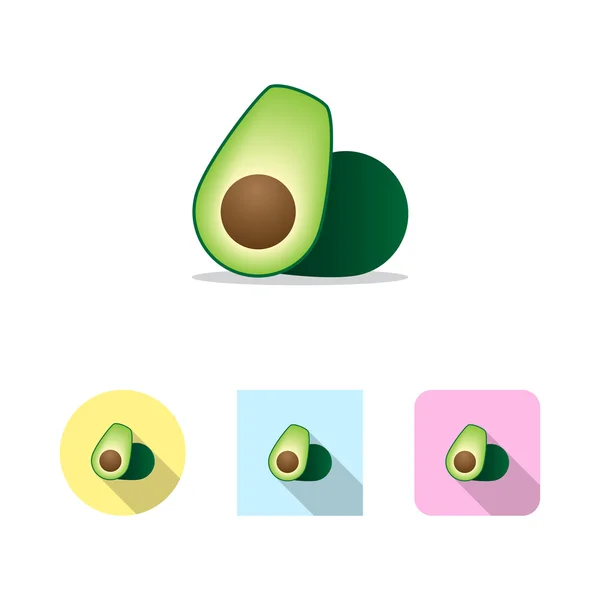 Icono de fruta de aguacate — Vector de stock