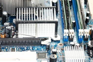 Back panel connectors computer motherboard top view