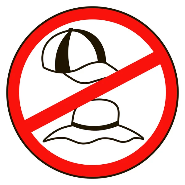 Warnschilder gibt es keine. Verbotene öffentliche Informationen. Kappensymbol nicht erlaubt. — Stockvektor