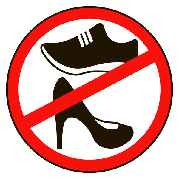 Not allowed shoe symbol. 