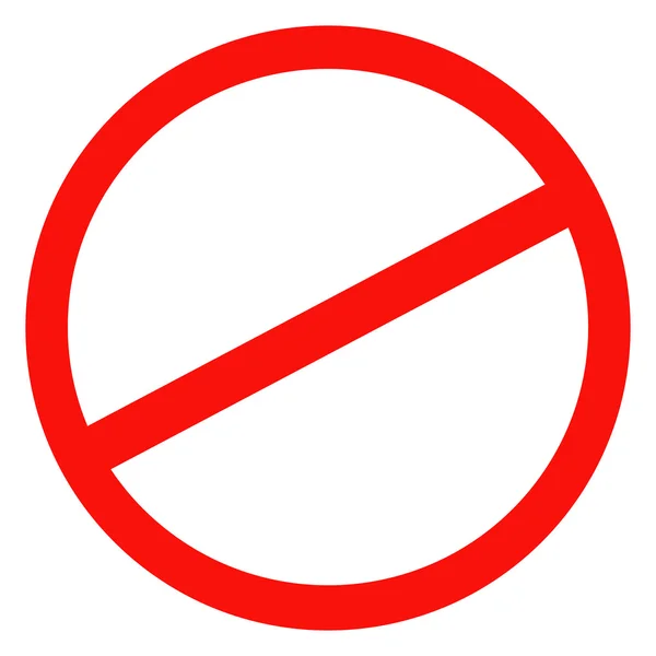 Zeichen Verbot, Verbot, kein Zeichen, kein Symbol, nicht erlaubt isoliert auf weißem Hintergrund. Vektorillustration — Stockvektor