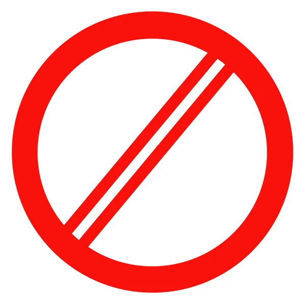 Assine a proibição, proibição, nenhum sinal, nenhum símbolo, não permitido isolado no fundo branco. Ilustração vetorial — Vetor de Stock
