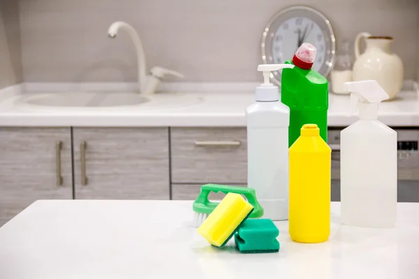 Cleaning concept with supplies — Stock Photo, Image