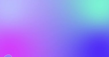 Çok renkli baloncuklar çok renkli bir arka planda uçar. Güzel Canlandırma