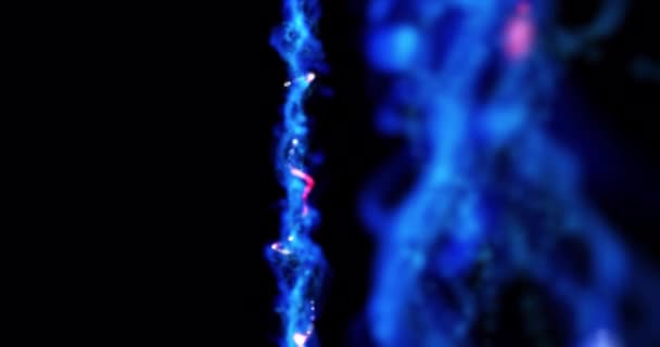 Astratto digitale blu onda di colore con particelle sfocate scorrevoli movimento luce sfondo astratto. Antecedenti informatici o tecnologici. — Video Stock