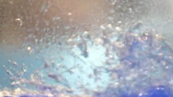 Aquário de água azul, demonstração de movimento de onda — Vídeo de Stock