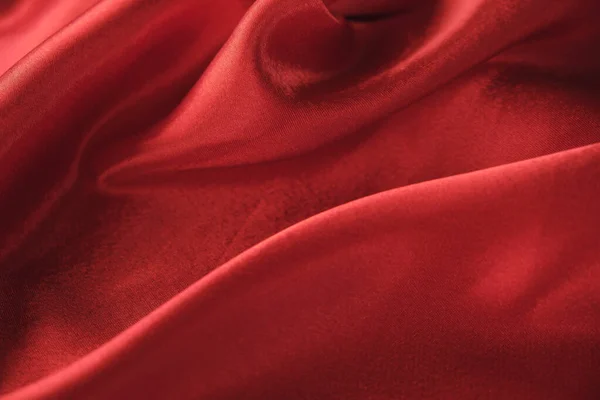 Abstract texture of draped red velvet background. eautiful textile backdrop. Close-up. Top view — Stock Photo, Image