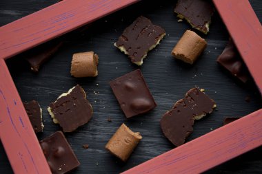 çikolata siyah eski tablo