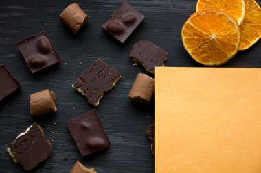 çikolata siyah eski tablo