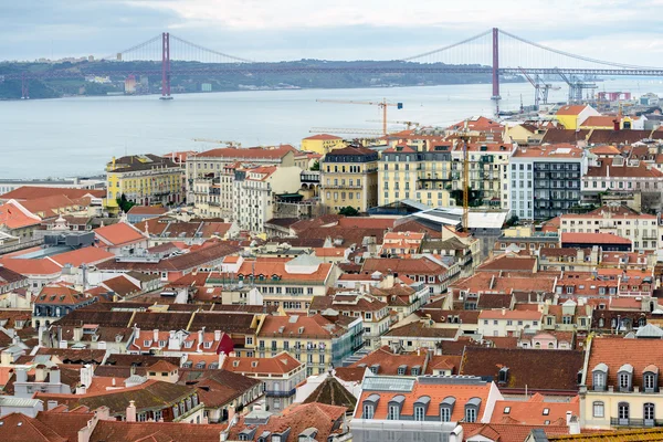 Panoramiczny widok Lizbony — Zdjęcie stockowe