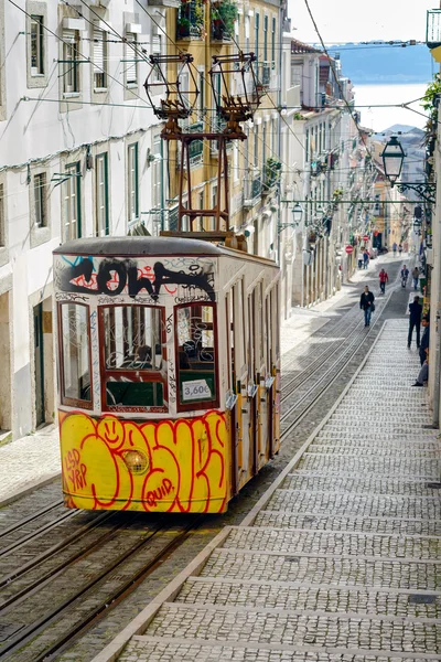 Traditionelle Standseilbahn, portugal — Stockfoto