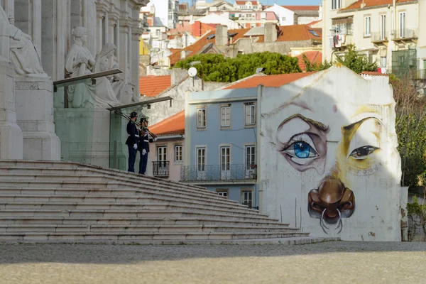 Portuguese parliament guards — Stock Photo, Image