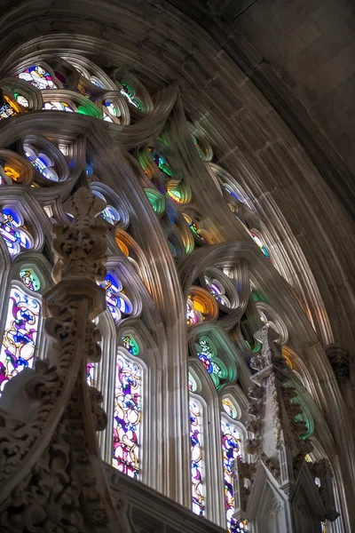 The stained glass window of the Batalha monastery, Portugal — Stock fotografie