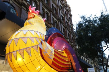 The Rooster in bright vibrant colors