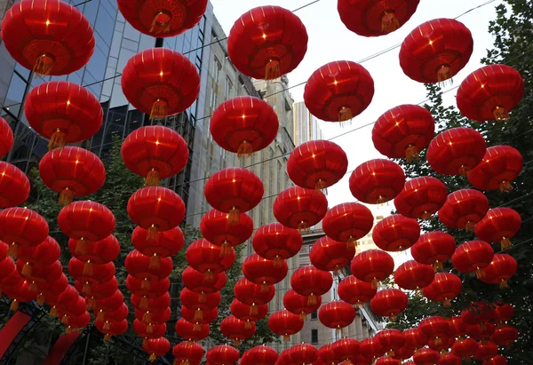 Lanterns illuminate Martin Place