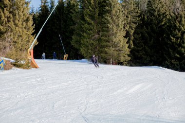 Kayakçılar ve Ukrayna 'daki kayak bölgesi başkanları.