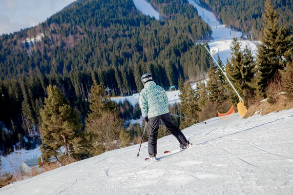 Skiing People Chair Lifts Ski Region Ukraine — Stock Photo, Image