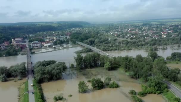 Klimawandel Und Die Auswirkungen Der Globalen Erwärmung Überschwemmte Dörfer Bauernhöfe — Stockvideo