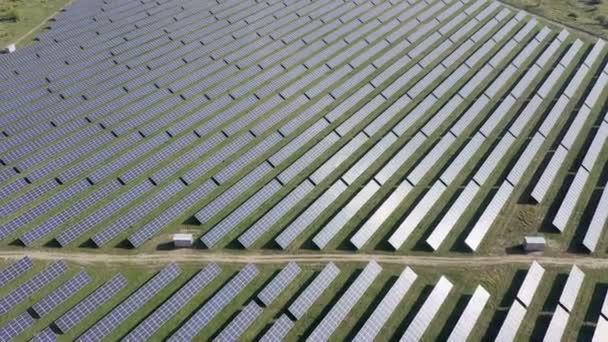 Vista Aérea Central Energia Solar Vista Aérea Superior Fazenda Solar — Vídeo de Stock